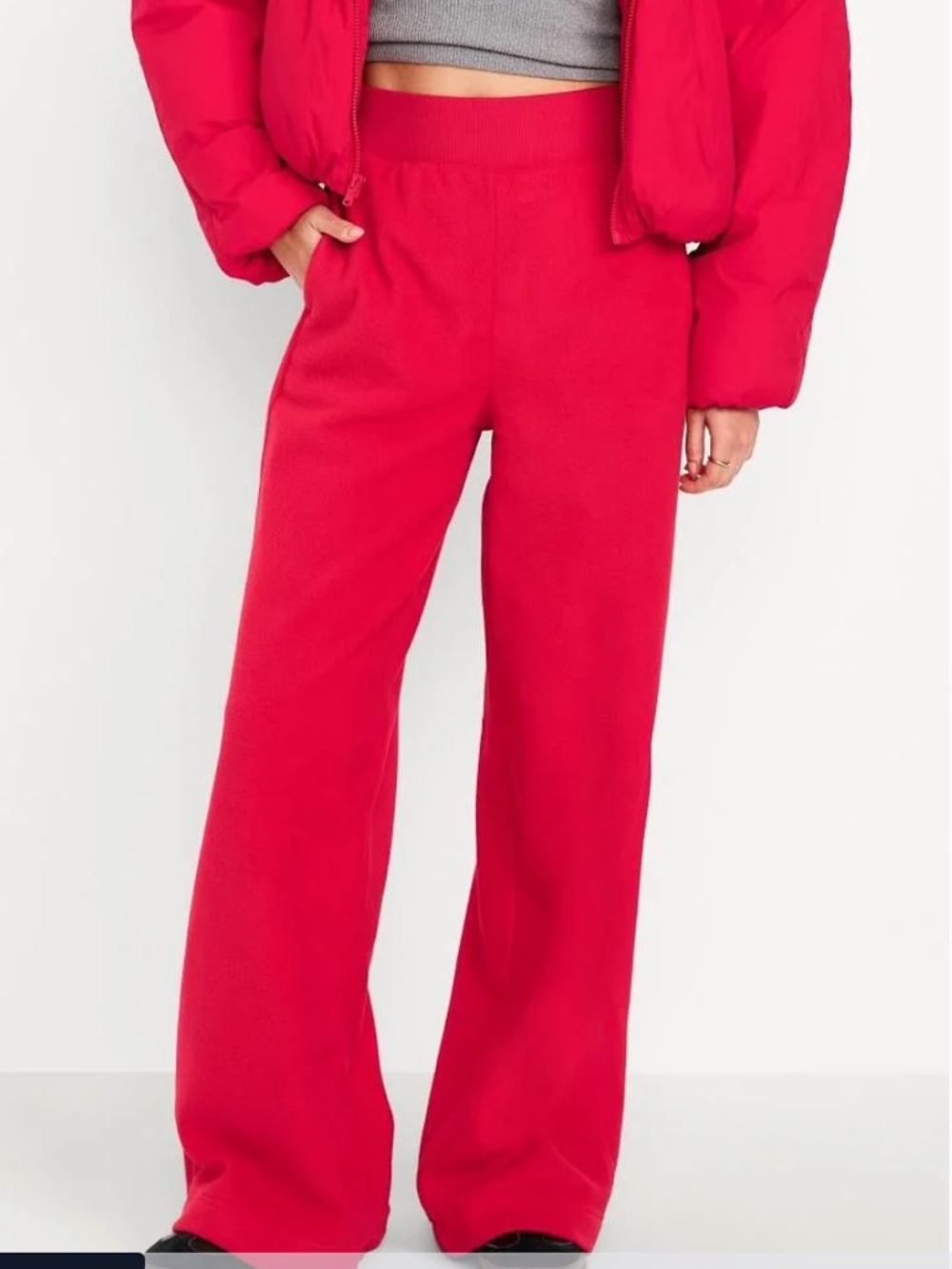 NWT- Old Navy- 2X. High Rise MicroFleece Wide Leg